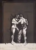 Stoyan Tsanev, Wrestling, 1986, литография