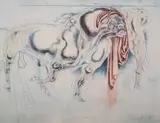Luben Dimanov, Man and bull, 1982, офорт