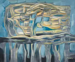 Nikola Manev, Suspended horizons, маслени бои върху платно
