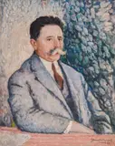 Tseno Todorov, Portrait of Prof. Stoyan Kirkovich, 1928, маслени бои върху платно