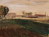 Zlatka Dabova, Summer landscape, 1950, темпера върху картон