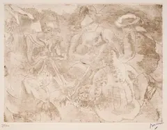 Jules Pascin, Card games, 1929, офорт