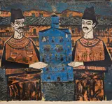 Pencho Balkanski, Revivalists, 1968, литография
