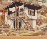 Kurt Peters, Kalofer House, 1963, акварел върху хартия