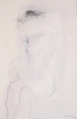 Svetlin Rusev, Nude, 1991, акварел и молив върху хартия
