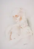 Luben Dimanov, Motherhood, креда и пастел върху хартия