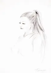 Georgi Chapkanov, Portrait of a woman, молив върху хартия