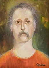Suli Seferov, Self-portrait, 2000, маслени бои върху платно