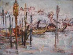 Venice (Grand Canal) by Petar Slavov-Kera, маслени бои върху платно, sold Jun 2026