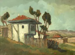 Iosif Steurer, Margine de sat, ulei pe carton