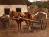 Stoica Dumitrescu, Șaretă, ulei pe pânză