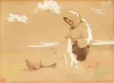 Gore Mircescu, Țărăncuță, 1909, acuarelă și guașă pe hârtie