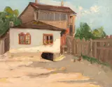 Ion Țincu, Casă din Dobrogea, ulei pe pânză