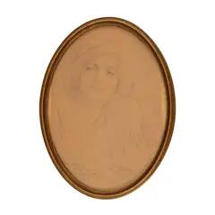 Eleganță by Leon Biju, 1915, creion pe hârtie, sold Jun 2026