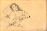 Iosif Rosenblut, Melancolie, 1919, tuș pe hârtie