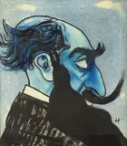 Profil de bărbat by a doua jumătate a sec. Xx Școală Românească, tuș și acuarelă pe hârtie, sold Jun 2026