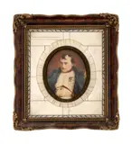 Paul Delaroche, Napoleon I la Fontainebleau, guașă pe miniatură din fildeș
