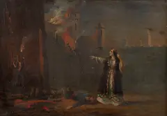 Else von Becker, Asediul, ulei pe placaj