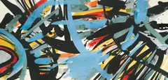 Edo Murtić, Abstraction (Memory of Manhattan), 1974., gouache on paper