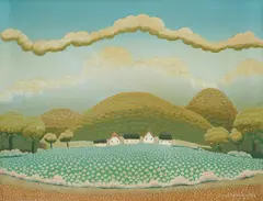 Ivan Rabuzin, Sunny Street, 1972., oil on canvas