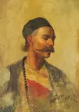 Vlaho Bukovac, Study of the Head of a Montenegrin Guslar