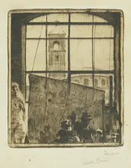 View on St. Blaise by Milan Steiner, tempera and drypoint on paper, sold Jun 2026