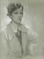 Ivanka Bukovac, Self-Portrait, 1932., chalk on paper