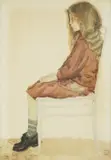 Portrait of a Girl by Zdenka Ostović Pexidr-Srića, 1927., watercolor on paper, sold Jun 2026
