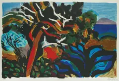 Edo Murtić, View of the Shore, 1992., serigraphy on paper
