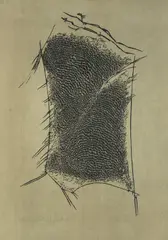 Albert Kinert, Fur, linocut on paper