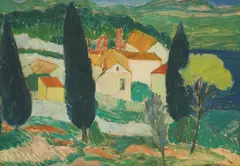 Frano Šimunović, View of the Village, 1939., oil on canvas