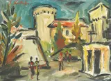 Eugen Krstulović, Trogir, 1960., oil on canvas