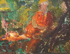 Reclining Figure by Stojan Aralica, 1968.-1972., oil on hardboard, offered Jun 2026