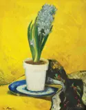 Maksimilijan Vanka, Still Life with Hyacinth, oil on canvas