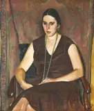 Jerolim Miše, Portrait of a Lady with a Turquoise Necklace, 1930., oil on canvas