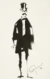 Vanja Radauš, Silhouette, 1972., washed ink on paper