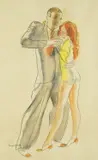 Milivoj Uzelac, Xavier & Josephine, 1929., watercolour and pencil on paper