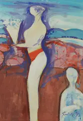 Bouquet for a Lady by Zlatko Prica, 1990., gouache on paper, offered Jun 2026