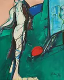 Zlatko Prica, Act in front of the mirror, 1976., oil on canvas