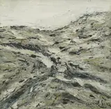 Frano Šimunović, Dalmatian Hinterland, oil on hardboard