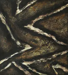Frano Šimunović, Boundaries, oil on hardboard