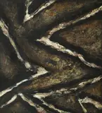 Frano Šimunović, Boundaries, oil on hardboard