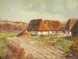 Vladimir Filakovac, Village (Moldova), 1918., oil on canvas