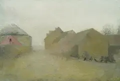 Josip Vaništa, Houses, 1986., oil on canvas