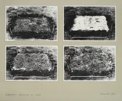 Marijan Molnar, Square of Earth I, 1977., photograph on paper glued to cardboard