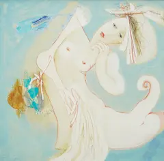 Nives Kavurić-Kurtović, Dream Catchers, 2000., oil and colored pencil on board