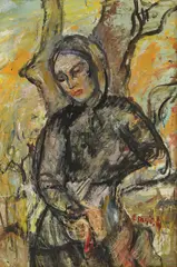 Cata Dujšin-Ribar, Self-Portrait, oil on canvas
