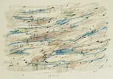 Oton Gliha, Boulders with Traces of Colors, 1968., watercolor and pastel on paper