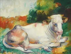 Marijan Trepše, Wolf, cca. 1950, oil on canvas