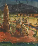Tomislav Krizman, Haystack Peaks, oil on canvas